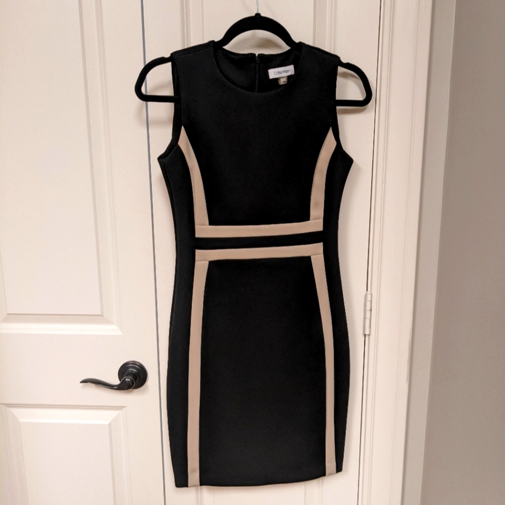 Calvin Klen Scuba Sheath Dress